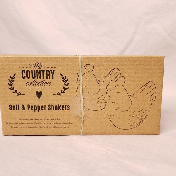 Ceramic Chicken Salt & Pepper Shakers Country Collection Ceramic - Picture 4 of 5